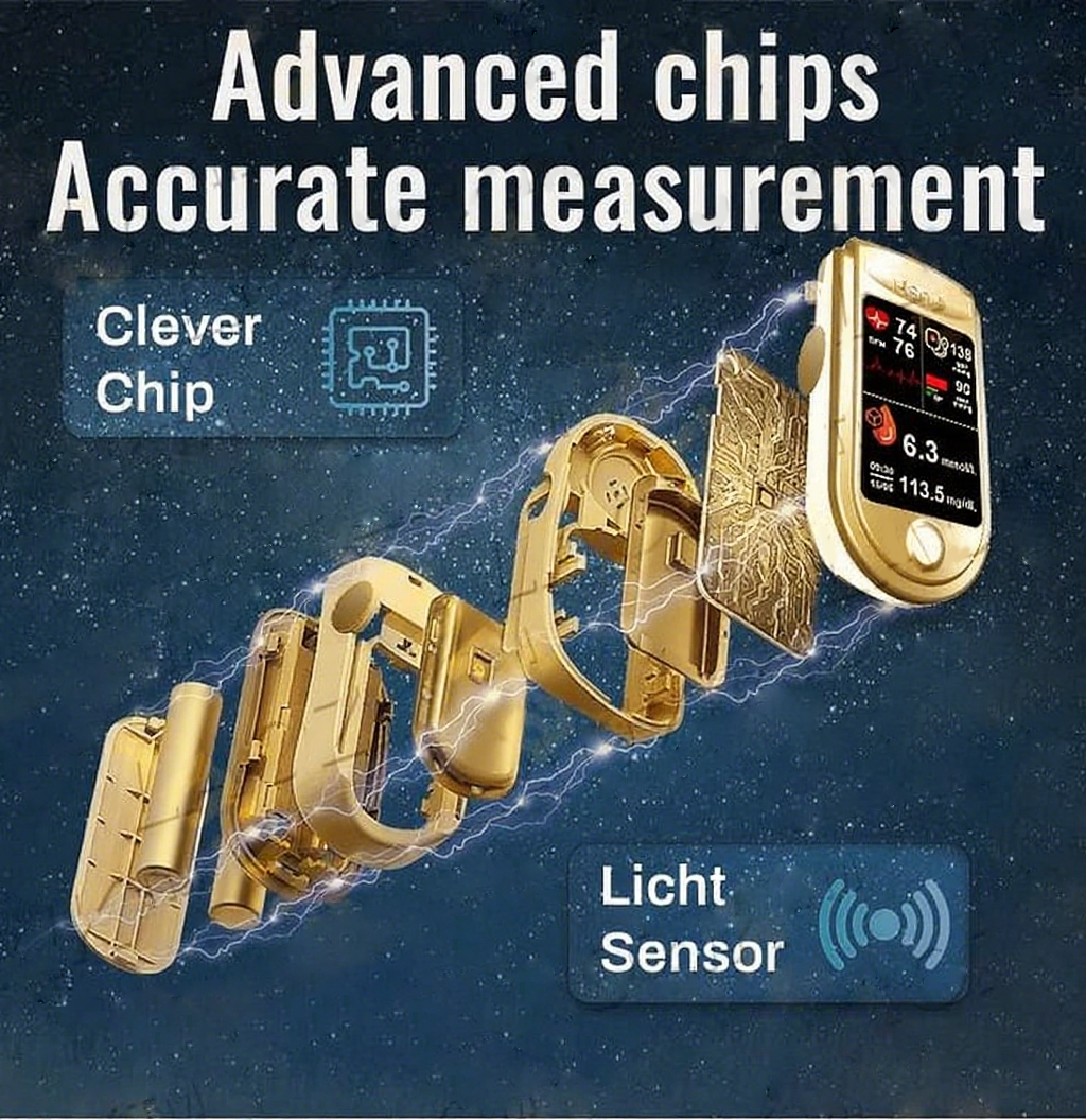 🩸Health America Subsidized Product | Professional 12in1 Glucose & Vital Signs Monitor-Painless. Fast. Precise& FDA-Backed(Made in California. USA)