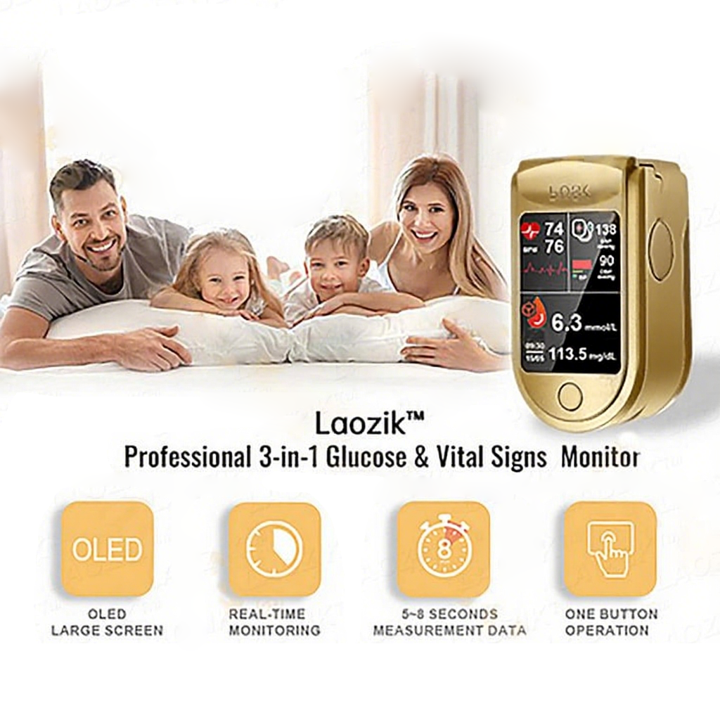 🩸Health America Subsidized Product | Professional 12in1 Glucose & Vital Signs Monitor-Painless. Fast. Precise& FDA-Backed(Made in California. USA)